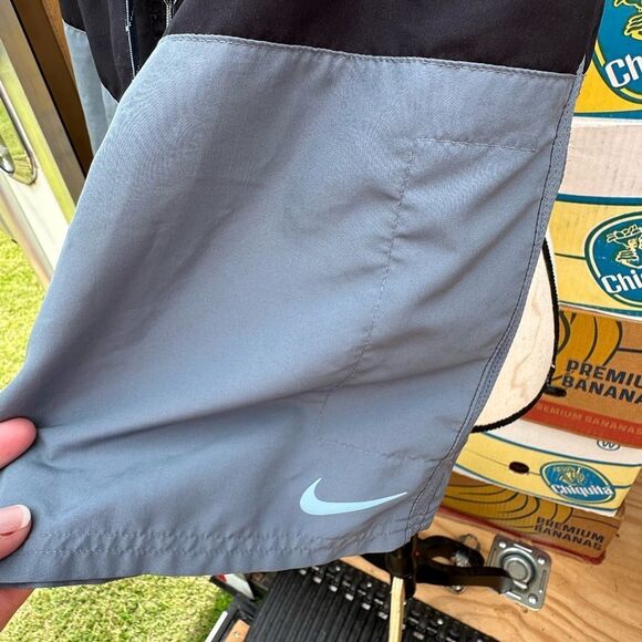 Nike Two-Tone Black and Gray Drawstring Shorts - Picture 2 of 6